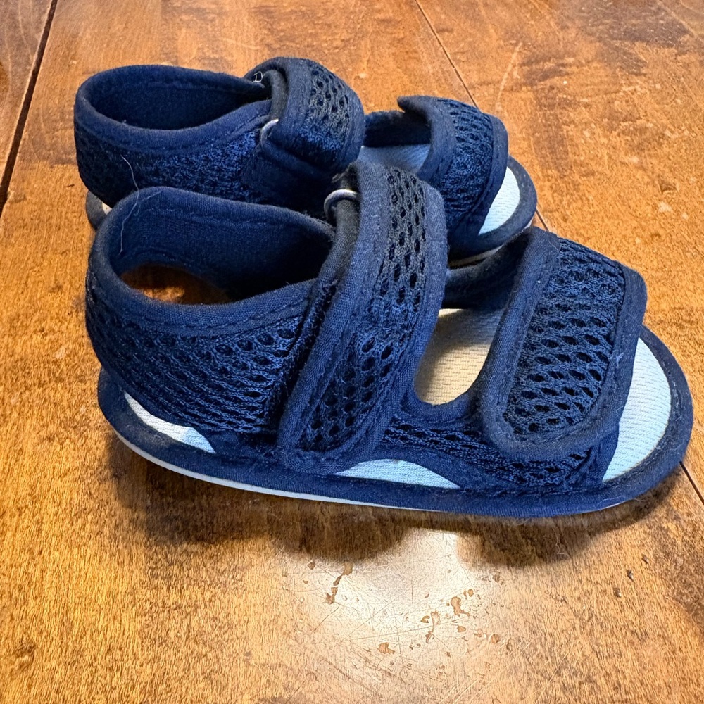Kids Black Open-Toe Sandals